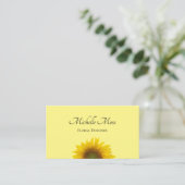 Carte De Visite Tournesol moderne Pays Floral Jaune (Debout devant)