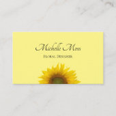 Carte De Visite Tournesol moderne Pays Floral Jaune (Devant)