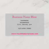 Carte De Visite Tournesol noir et blanc (Dos)