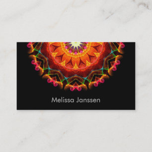 Carte De Visite Tournesol orange - Mandala
