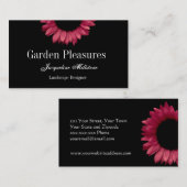 Carte De Visite Tournesol rouge (Devant / Derrière)