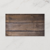 Carte De Visite Tournesol rustique en bois (Dos)