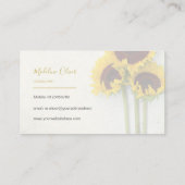 Carte De Visite Tournesol Rustique Moderne (Dos)