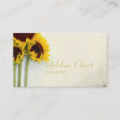 Carte De Visite Tournesol Rustique Moderne (Devant)