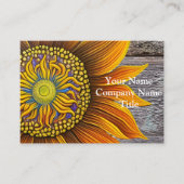 Carte De Visite Tournesol rustique sur la Barre (Devant)