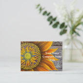 Carte De Visite Tournesol rustique sur la Barre (Debout devant)