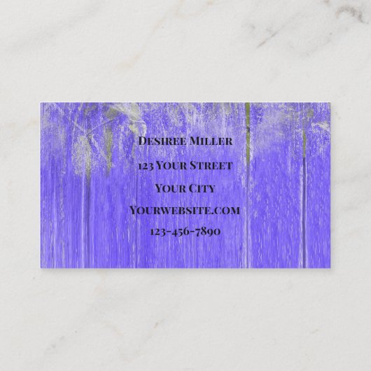 Carte De Visite Tournesol Rustique violet vert occidental Taureau (Dos)