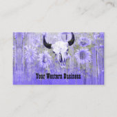 Carte De Visite Tournesol Rustique violet vert occidental Taureau (Devant)