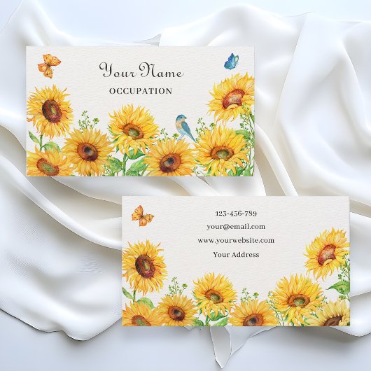 Carte De Visite Tournesols 