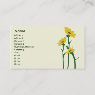 Carte De Visite Tournesols - affaires