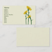 Carte De Visite Tournesols - affaires (Devant / Derrière)