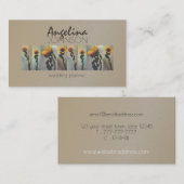 Carte De Visite Tournesols, Élégant Floral Professionnel (Devant / Derrière)