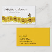 Carte De Visite Tournesols et boutique de fleuriste de jardinier (Devant / Derrière)