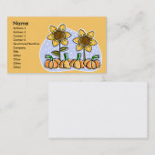 Carte De Visite Tournesols et Citrouilles (Devant / Derrière)