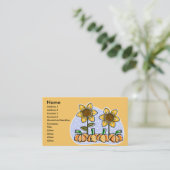 Carte De Visite Tournesols et Citrouilles (Debout devant)