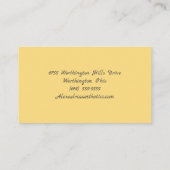 Carte De Visite Tournesols rustiques (Dos)