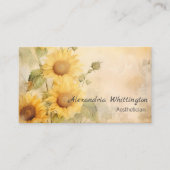 Carte De Visite Tournesols rustiques (Devant)