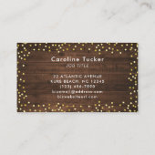 Carte De Visite Tournesols rustiques Points dorés Boutique (Dos)