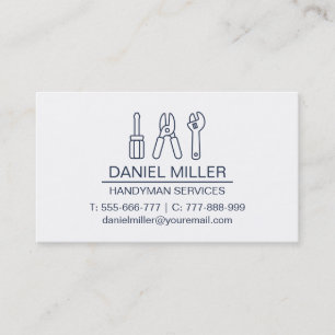 Carte De Visite Tournevis Cutter Cutter Spanner Outline Handyman