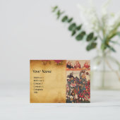 CARTE DE VISITE TOURNOI MÉDIÉVAL, COMBATTRE DES CHEVALIERS ET DES  (Debout devant)