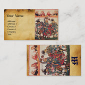 CARTE DE VISITE TOURNOI MÉDIÉVAL, PARC DES CHEVALIERS DE COMBAT (Devant / Derrière)