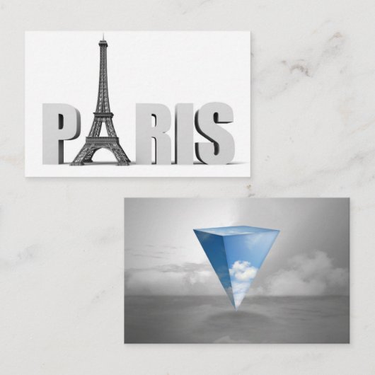 Carte De Visite Tours Eiffel PARIS (Devant / Derrière)