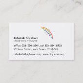 Carte De Visite Tourterelle arc-en-ciel (Dos)