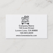 Carte De Visite Tout Ça Parce Que Deux Personnes Sont Tombées Amou (Devant)