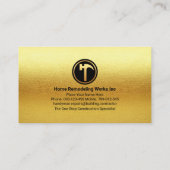 Carte De Visite Tout cadre de signalisation Gold Handyman (Dos)