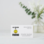Carte De Visite Tout ce dont tu as besoin est ami (Debout devant)