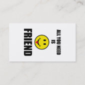 Carte De Visite Tout ce dont tu as besoin est ami (Dos)