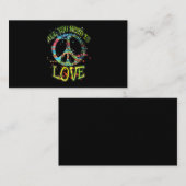 Carte De Visite Tout Ce Dont Vous Avez Besoin, C'Est D'Aimer Hippi (Devant / Derrière)