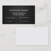 Carte De Visite Tout le noir d'affaires (Devant / Derrière)