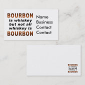 Carte De Visite Tout Le Whiskey N'Est Pas BOURBON ! (Devant / Derrière)