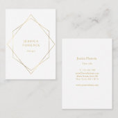 Carte De Visite Tout simplement, géométrie moderne Gold Imitat Wei (Devant / Derrière)