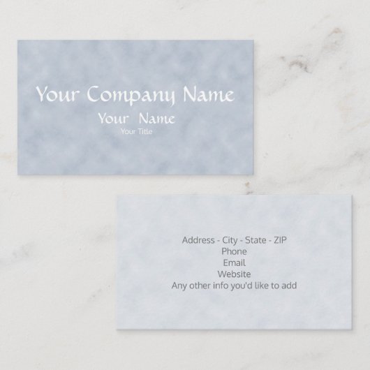 Carte de visite tout usage Parchemin bleu classiqu (Devant / Derrière)