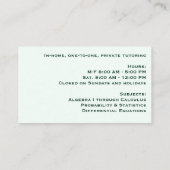 Carte De Visite Tout usage Simple Classique Mint Green Professionn (Dos)