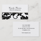 Carte De Visite Toute couleur avec Damas noir et blanc (Devant / Derrière)