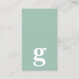 Carte De Visite Toute lettre, Simple Deluxe aqua green