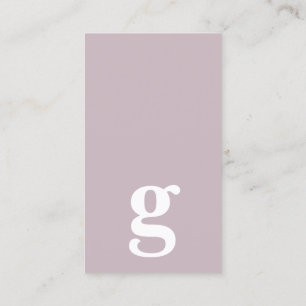 Carte De Visite Toute lettre, Simple Deluxe lavender mauve