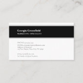 Carte De Visite Toute lettre, Simple Deluxe paysage blanc (Devant)