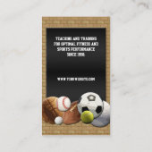 Carte De Visite Toutes les balles de sport Star avec mur de brique (Dos)