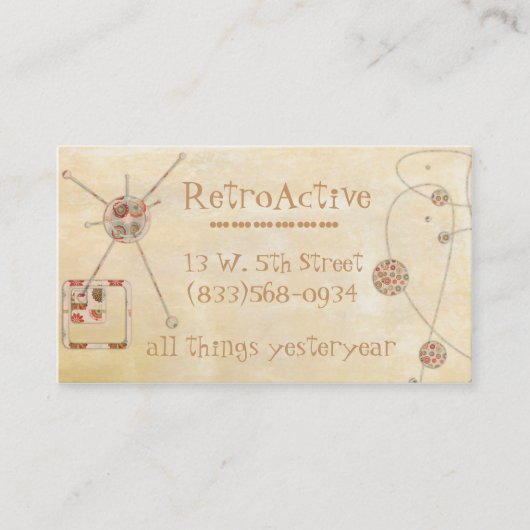 Carte De Visite Toutes les choses rétros (Devant)