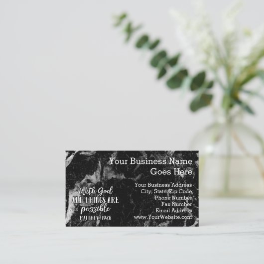 Carte De Visite Toutes les choses sont vers chrétien possible de (Debout devant)