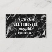 Carte De Visite Toutes les choses sont vers chrétien possible de (Dos)