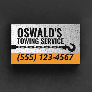 Carte De Visite Tow Service Company Professional Tow Hook