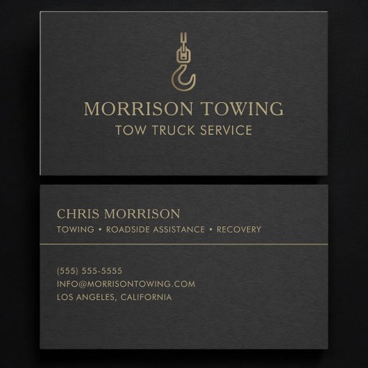 Carte De Visite Tow Truck Service