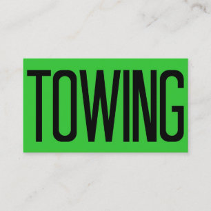 Carte De Visite Towing Bold Florescent Vert