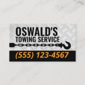 Carte De Visite Towing Company Metal Professional Tow Hook (Devant)