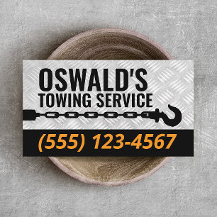 Carte De Visite Towing Company Metal Professional Tow Hook
